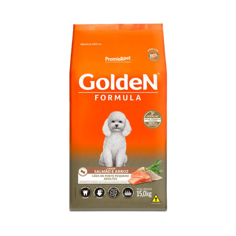 Ração Golden Fórmula Cães Adultos Raças Pequenas Salmão e Arroz 15 kg