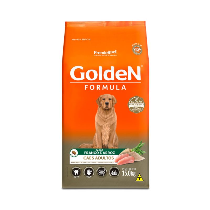 Ração Golden Formula Cães Adultos Frango e Arroz 15 kg