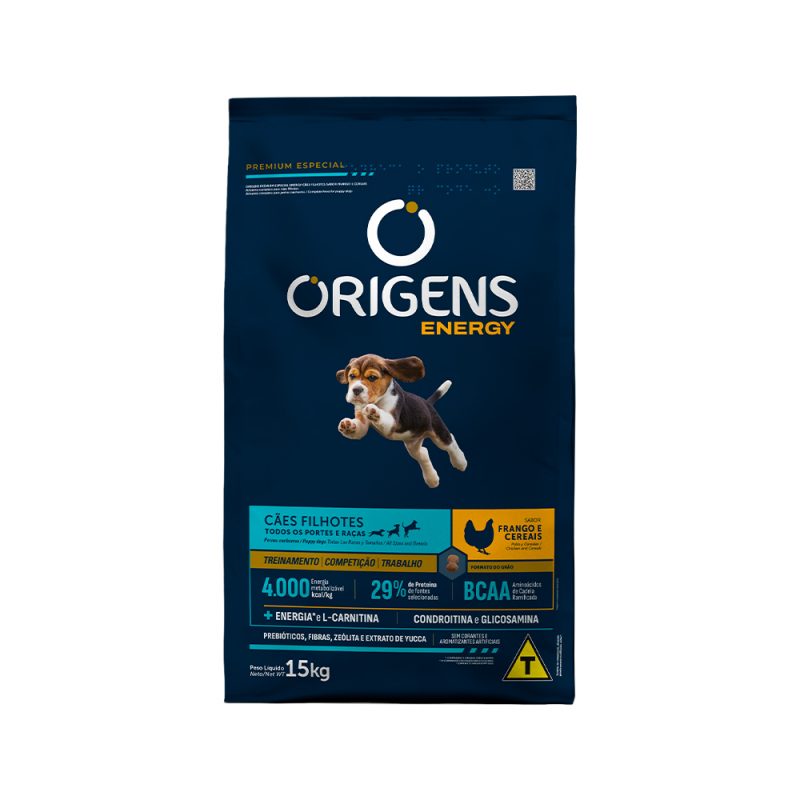 ORIGENS ENERGY CAES FILHOTES FRANGO 15KG