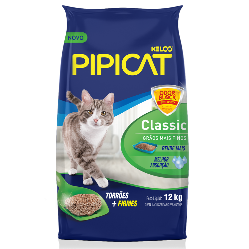 Areia Pipicat Classic para Gatos 12 kg