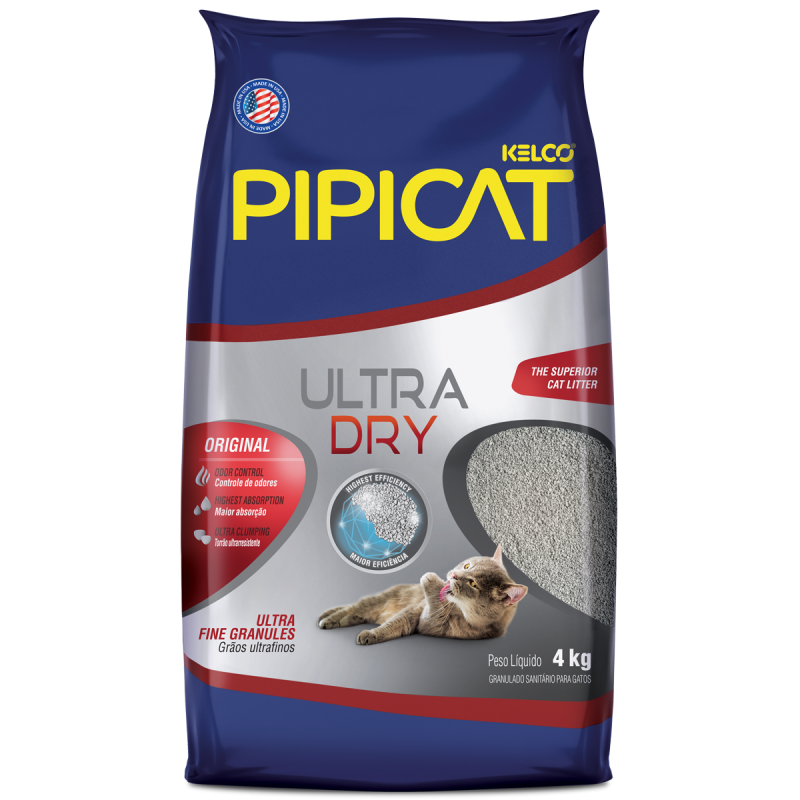 Areia Pipicat Ultra Dry para Gatos 4 kg