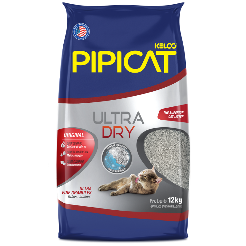 Areia Pipicat Ultra Dry para Gatos 12 kg