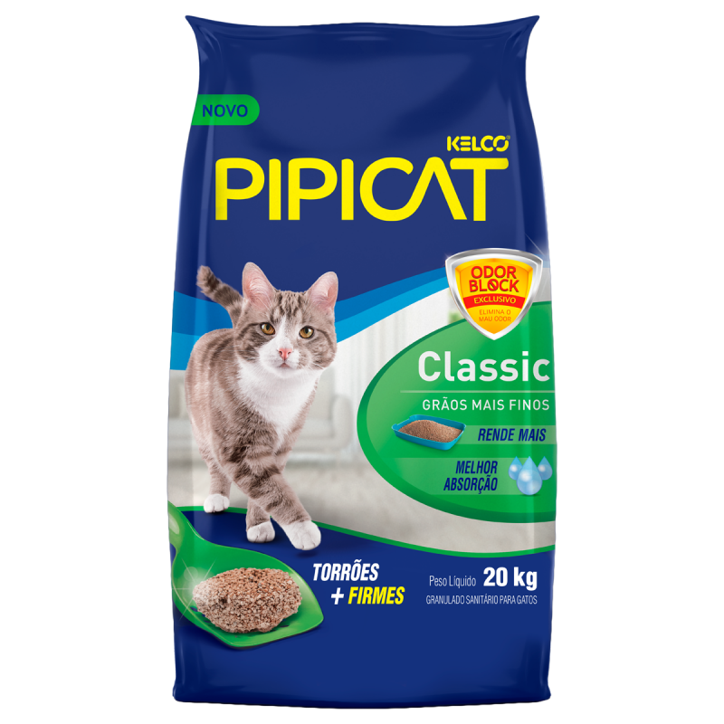 Areia Pipicat Classic para Gatos 20 kg