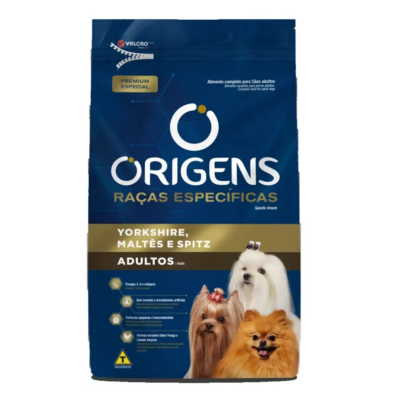 ORIGENS CÃES ADULTOS YORKSHIRE, MALTÊS E SPITZ 10KG