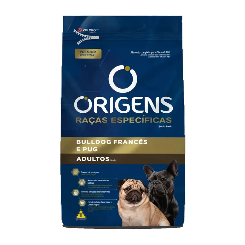 ORIGENS CÃES ADULTOS BULLDOG FRANCÊS E PUG 10KG