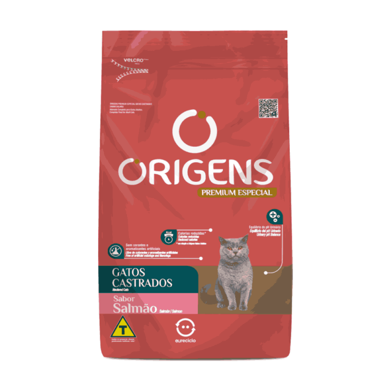 ORIGENS GATOS ADULTOS CASTRADOS SALMÃO 10KG