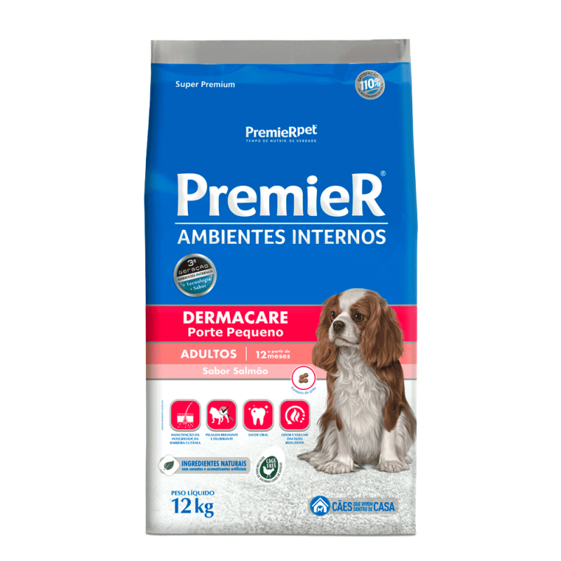 PREMIER AMBIENTES INTERNOS DERMACARE CÃES ADULTOS 12KG