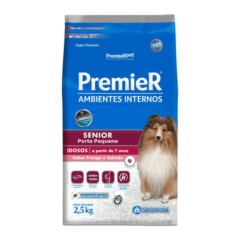 PREMIER AMBIENTES INTERNOS CÃES SÊNIOR 2,5KG