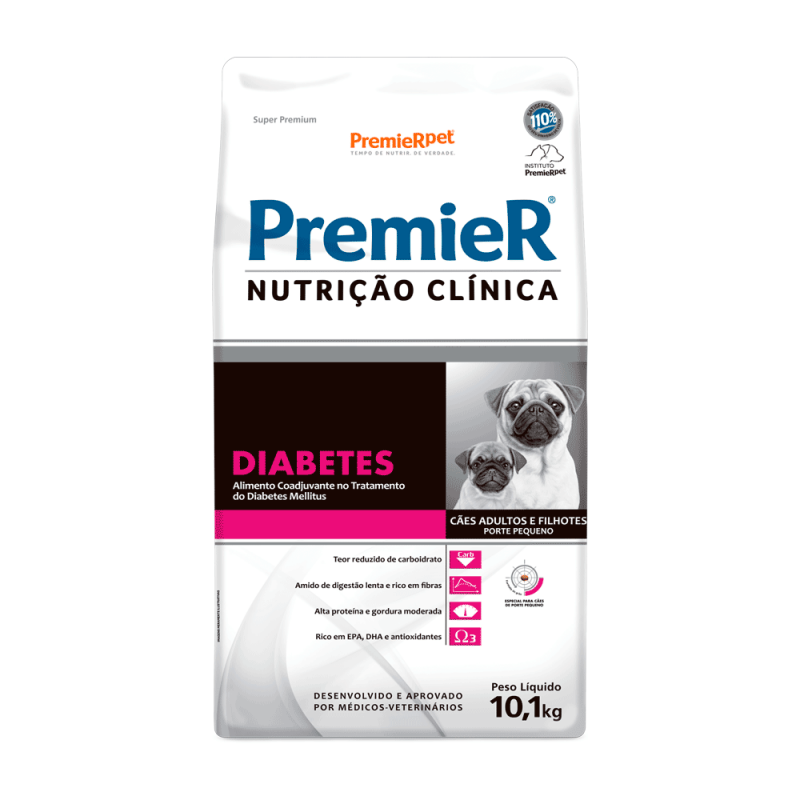 PREMIER NUTRIÇÃO CLINICA CAES DIABETES RAÇA PEQUENA 10,1 KG