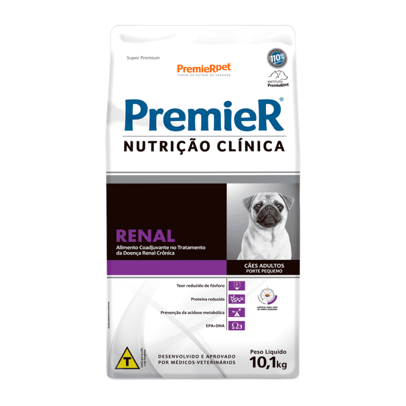 PREMIER NUTRIÇÃO CLÍNICA CÃES ADULTOS RENAL RAÇAS PEQUENAS 10,1 KG