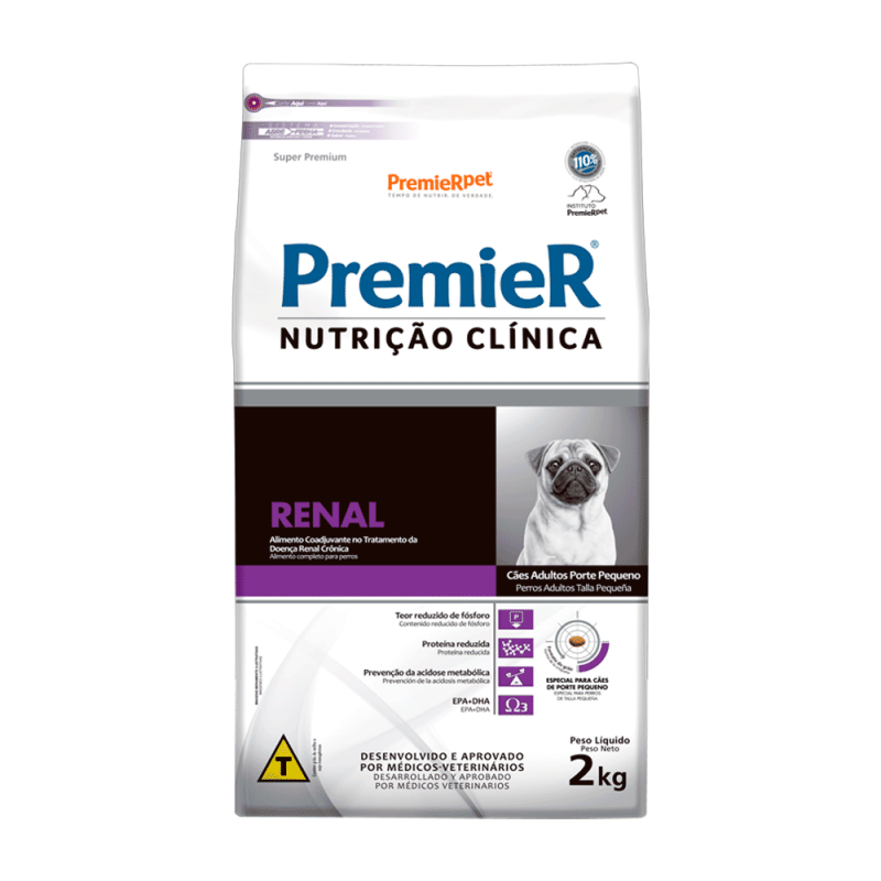 PREMIER NUTRIÇÃO CLÍNICA CAES RENAL RAÇA PEQUENA 2 KG