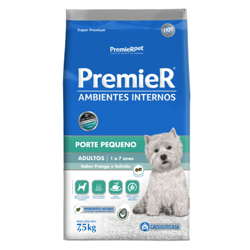 PREMIER AMBIENTES INTERNOS CÃES ADULTOS 7,5KG