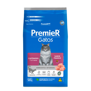 PREMIER GATOS AD CAST 7 A 11 ANOS FRANGO 500GR