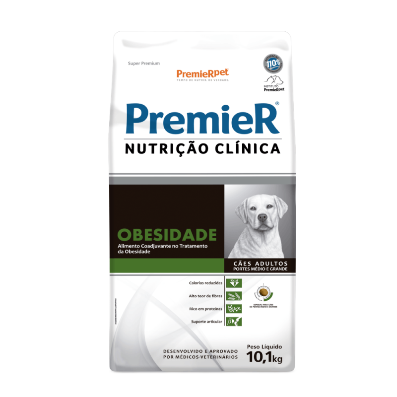 PREMIER NUTRIÇÃO CLÍNICA CÃES ADULTOS OBESIDADE 10KG