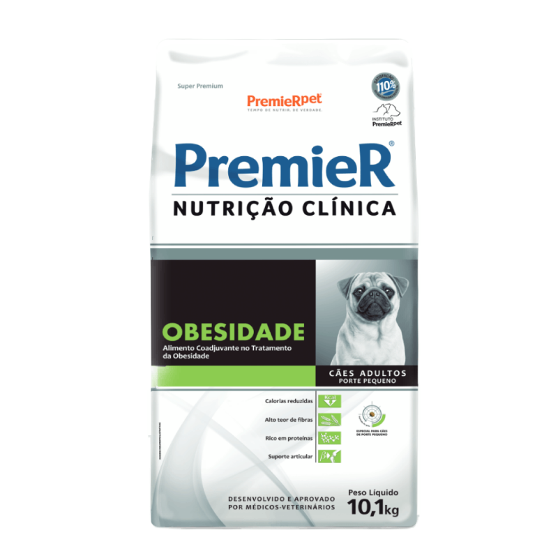 PREMIER NUTRIÇÃO CLÍNICA CÃES ADULTOS RAÇA PEQUENA OBESIDADE 10KG