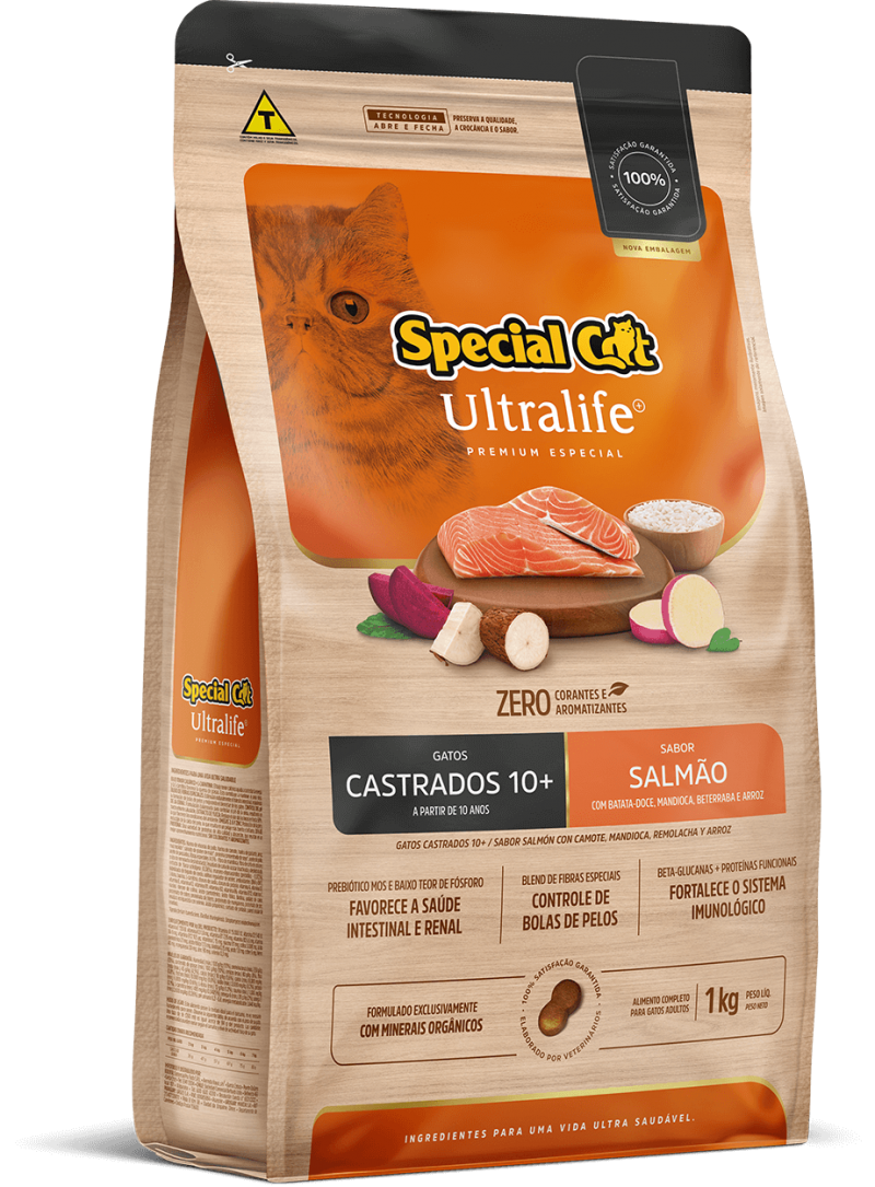 SPECIAL CAT ULTRALIFE CASTRADOS 10+ SALMAO 1KG