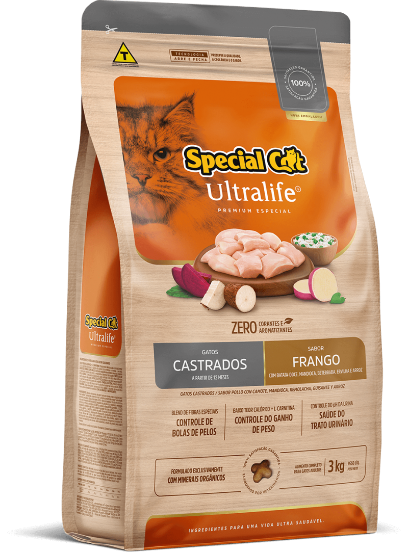 SPECIAL CAT ULTRALIFE CASTRADOS FRANGO 3KG