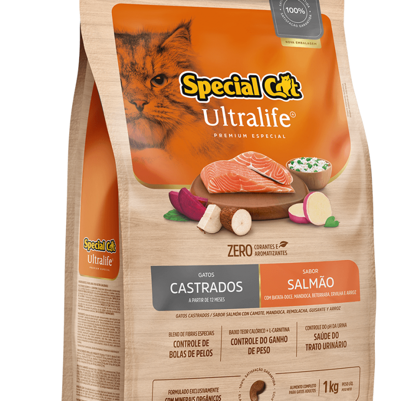 SPECIAL CAT ULTRALIFE CASTRADOS SALMAO 1KG