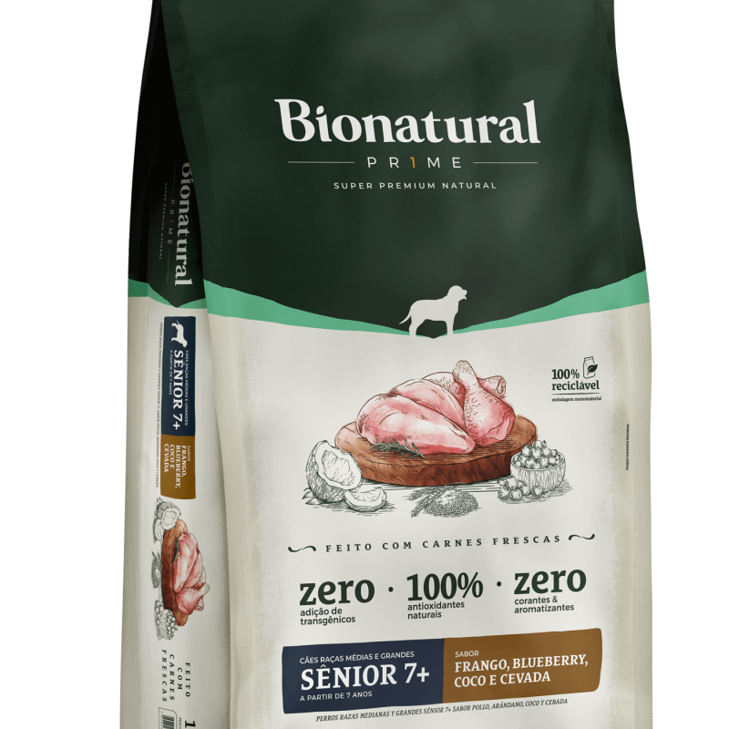 BIONATURAL PRIME CAES SENIOR FRANGO 15KG