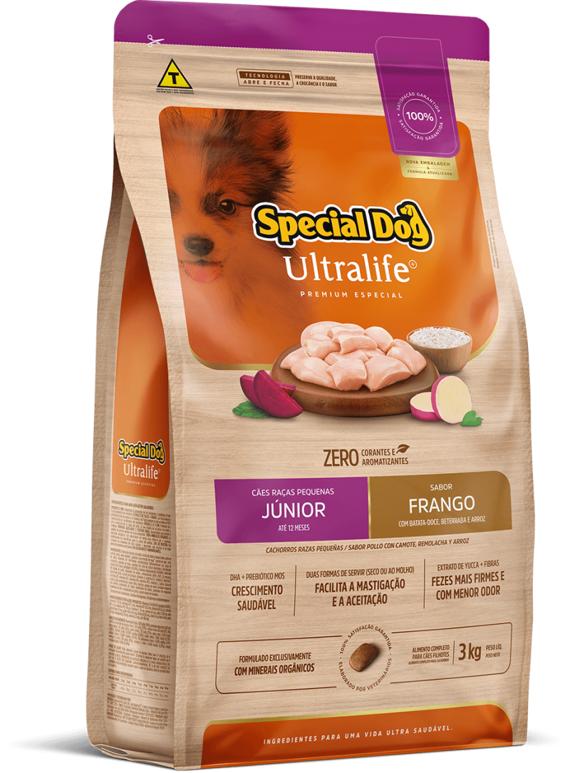 SPECIAL DOG ULTRALIFE CÃES FILHOTES RAÇA PEQUENA 3KG