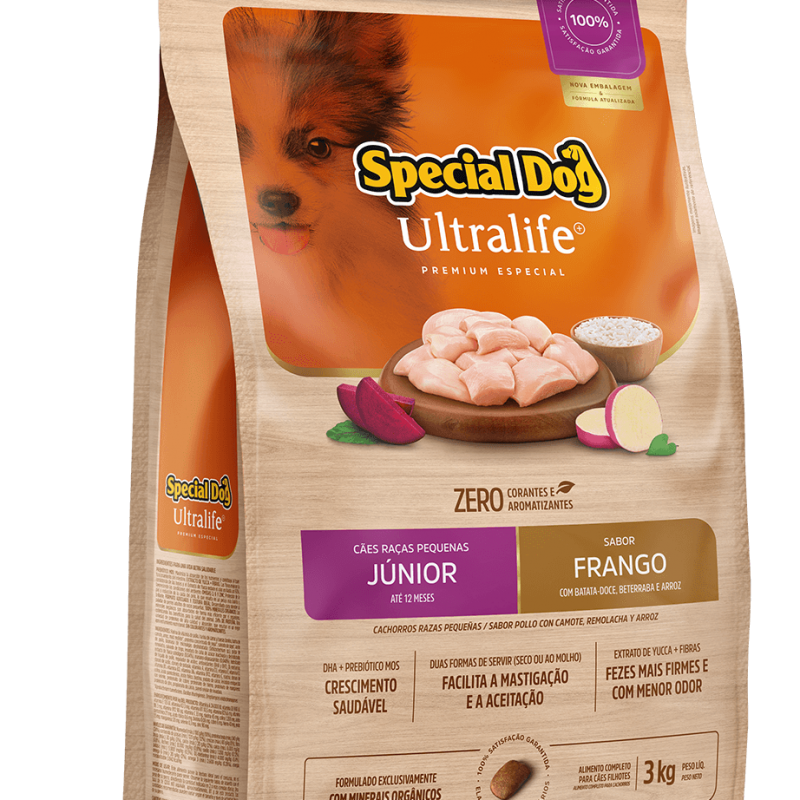 SPECIAL DOG ULTRALIFE CÃES FILHOTES RAÇA PEQUENA 3KG