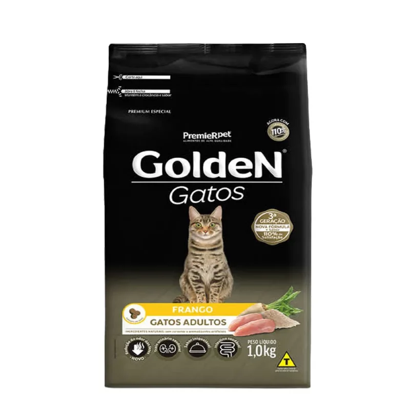 Ração Golden Gatos Adultos Sabor Frango 1kg