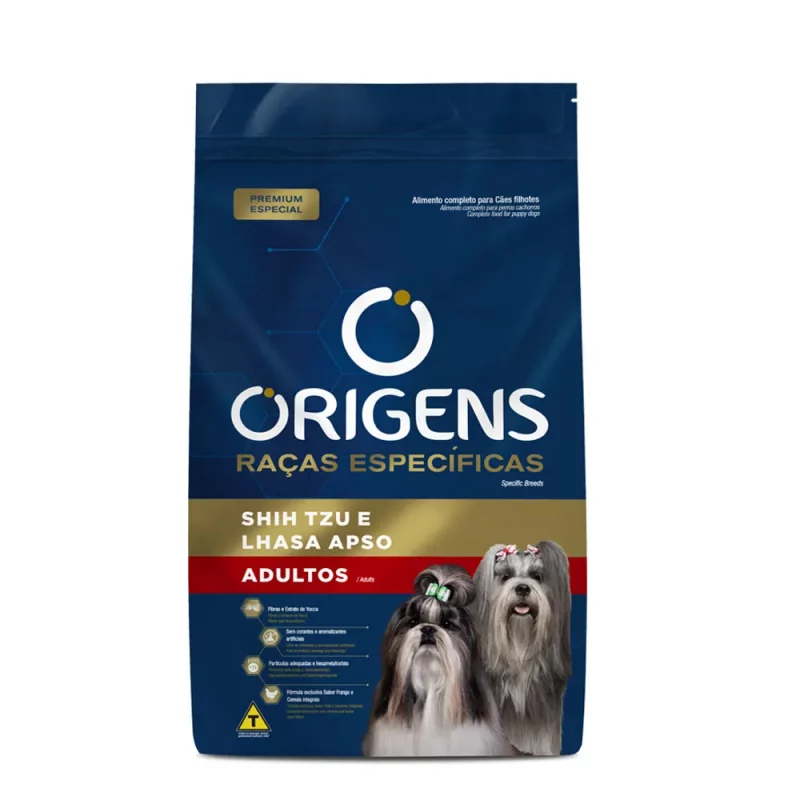 ORIGENS CAES ADULTOS SHIHTZU E LHASA 10,1KG