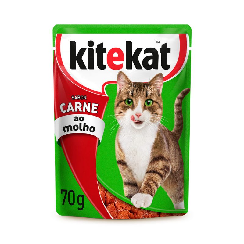 SACHÊ KITEKAT GATOS ADULTOS CARNE 70G