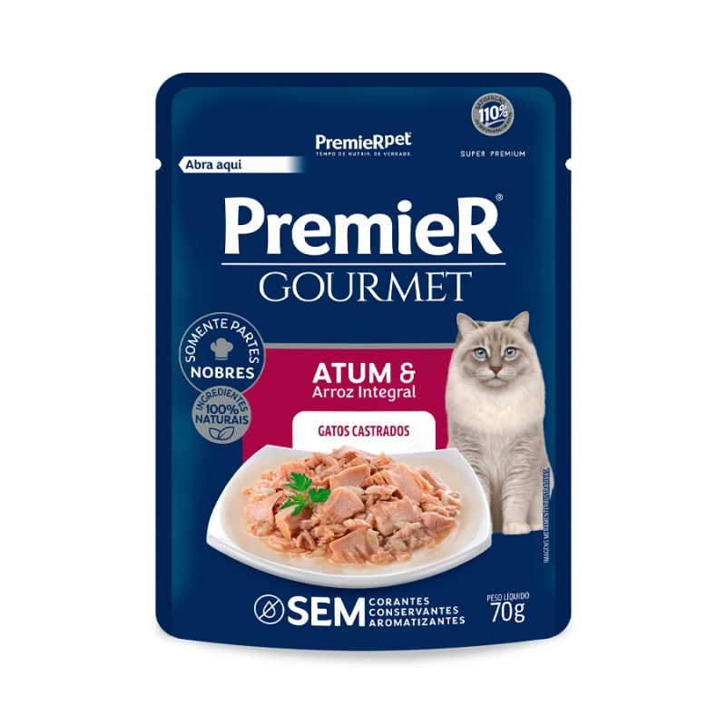 SACHE PREMIER GOURMET GATOS AD CAST ATUM 70GR