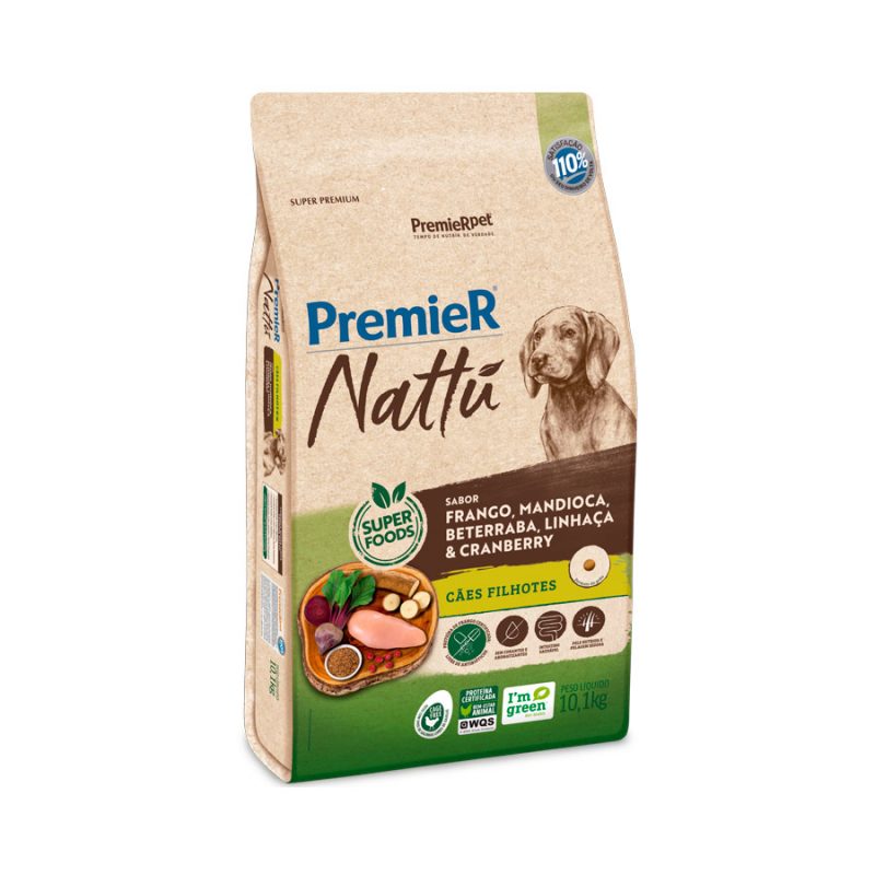 PREMIER NATTU CAES FILHOTE MANDIOCA 10,1KG