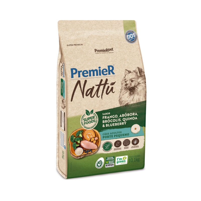 PREMIER NATTU CAES ADULTOS RACAS PEQ ABOBORA 10,1KG