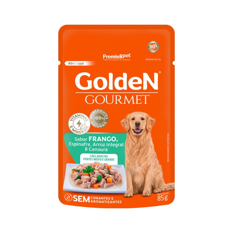 SACHE GOLDEN GOURMET CAES AD MED/GRD FRANGO 85G