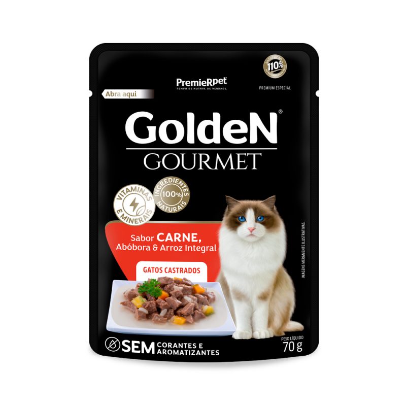 SACHE GOLDEN GOURMET GATOS AD CAST CARNE 70 G