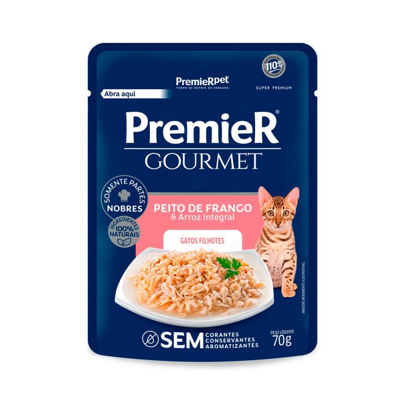 SACHE PREMIER GOURMET GATOS FILH FRANGO 70G