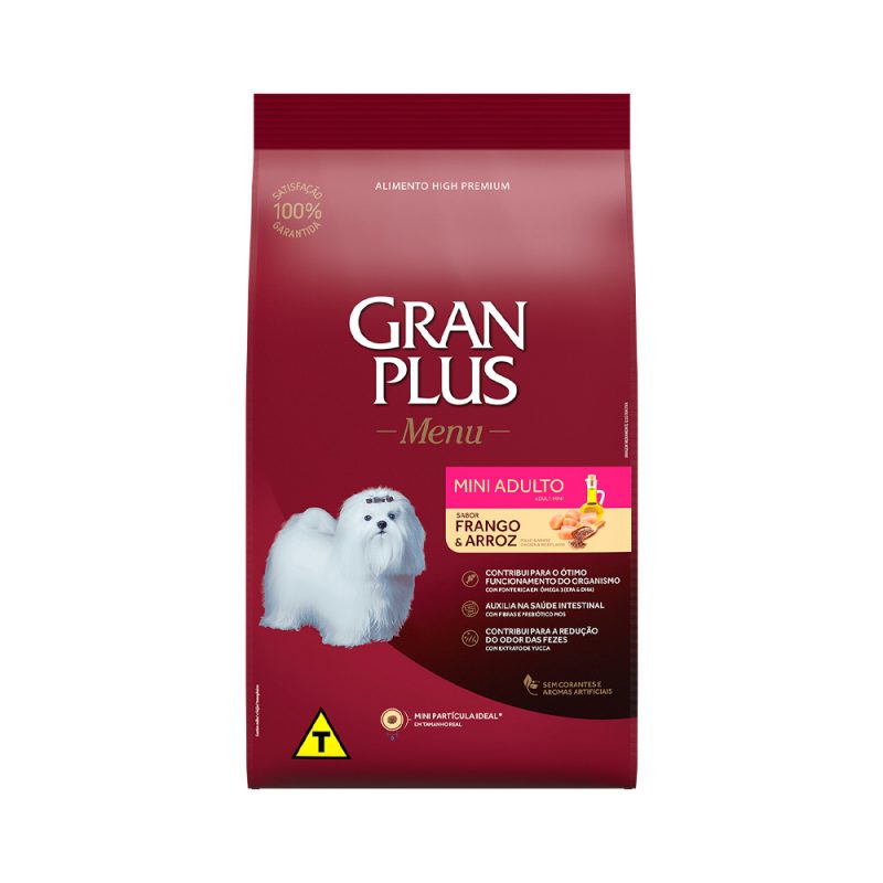 GRANPLUS CÃES ADULTOS RAÇA PEQUENA FRANGO E ARROZ 10KG