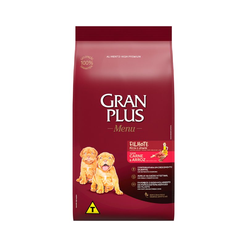 GRANPLUS CÃES FILHOTES CARNE E ARROZ 3KG