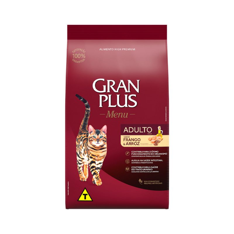 GRANPLUS GATOS ADULTOS FRANGO E ARROZ 3KG