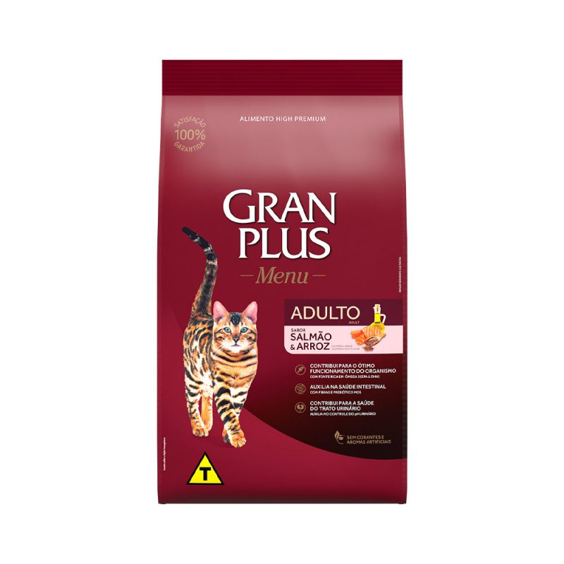 GRANPLUS GATOS ADULTOS SALMÃO E ARROZ 3KG