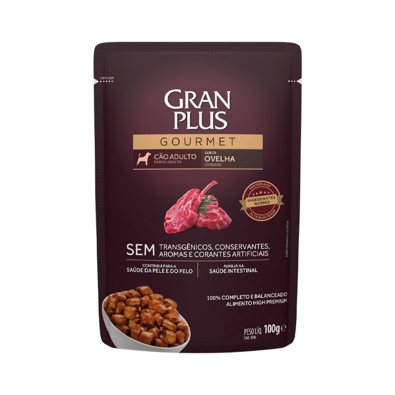 SACHÊ GRANPLUS GOURMET CÃES ADULTOS OVELHA 100G