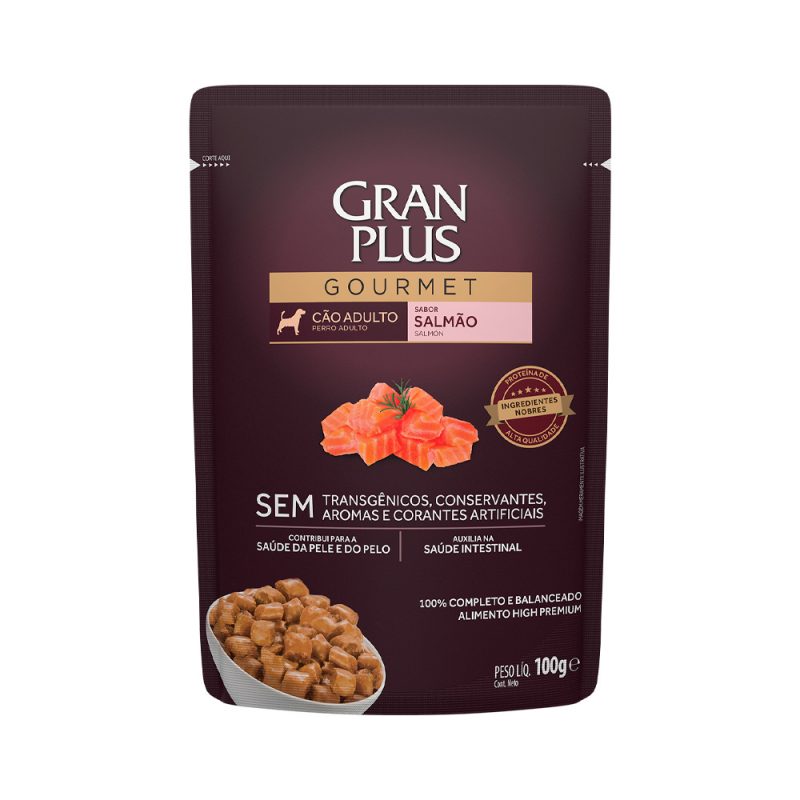 SACHÊ GRANPLUS CÃES ADULTOS SALMÃO 100G