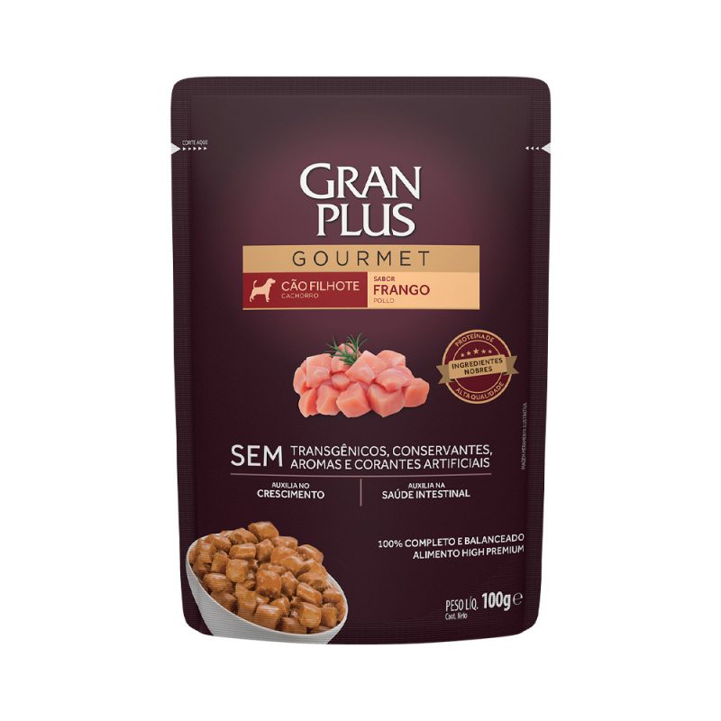 SACHÊ GRANPLUS CÃES FILHOTES FRANGO 100G