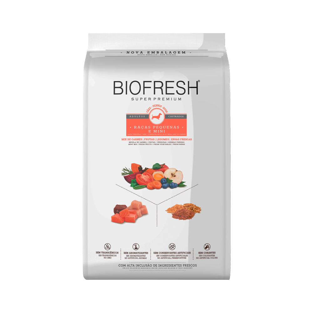 BIOFRESH CÃES ADULTOS CASTRADOS RAÇA PEQUENA 10,1KG