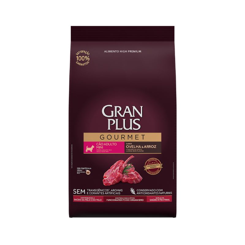 GRANPLUS GOURMET CÃES ADULTOS RAÇA PEQUENA OVELHA E ARROZ 10KG