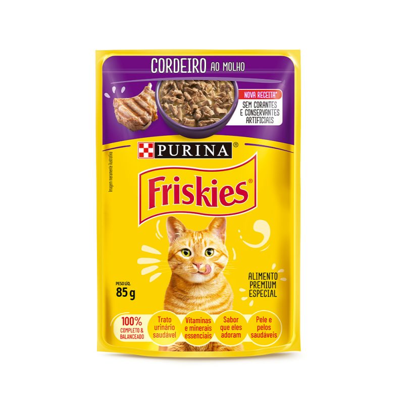 SACHÊ FRISKIES GATOS ADULTOS CORDEIRO 85G