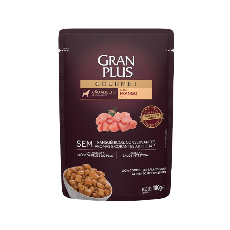 SACHÊ GRANPLUS CÃES ADULTOS FRANGO 100G