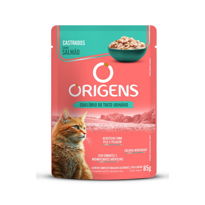 SACHE ORIGENS GATO CASTRADO SALMÃO 85G