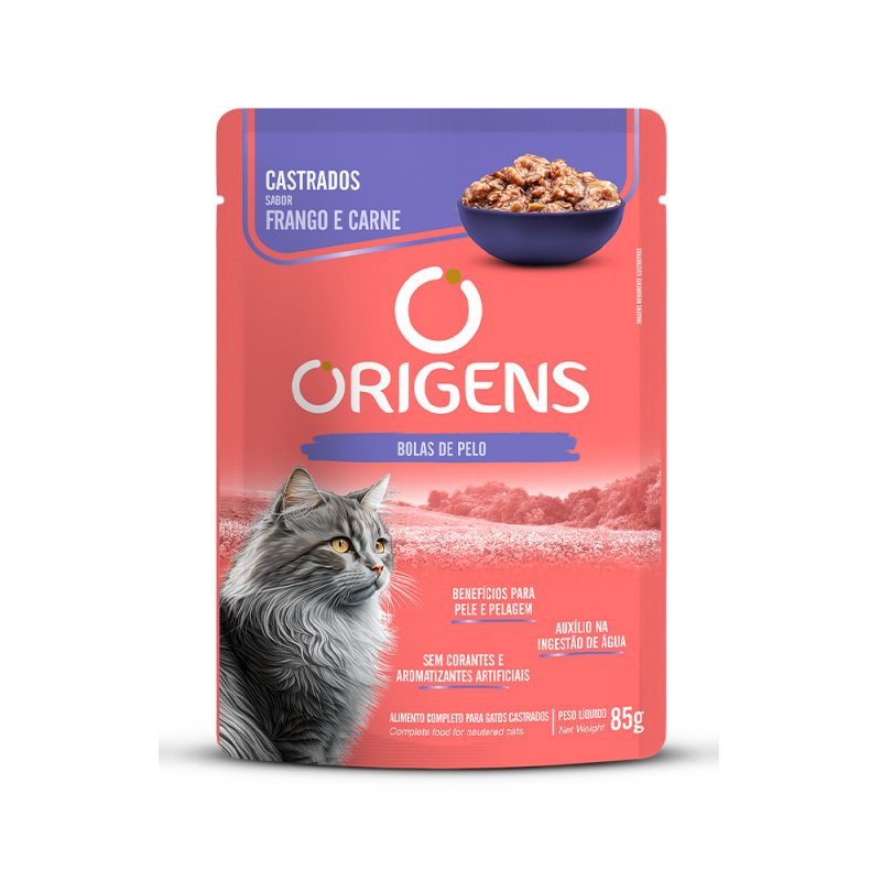 SACHE ORIGENS GATO CASTRADO FRANGO 85G