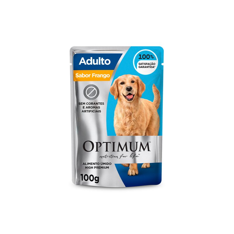 SACHÊ OPTIMUM CÃES ADULTOS FRANGO 100G