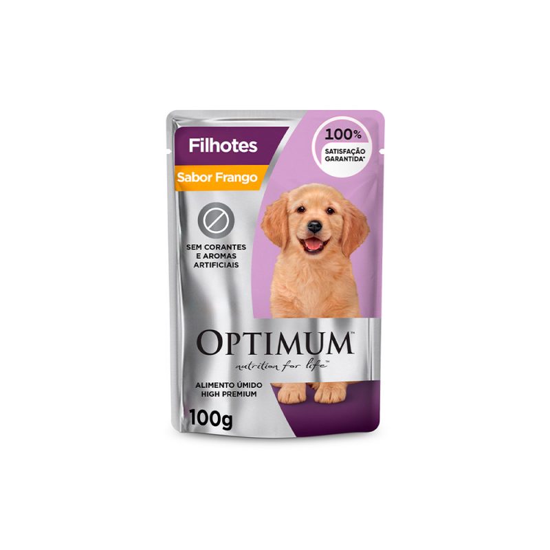 SACHÊ OPTIMUM CÃES FILHOTES FRANGO 100G