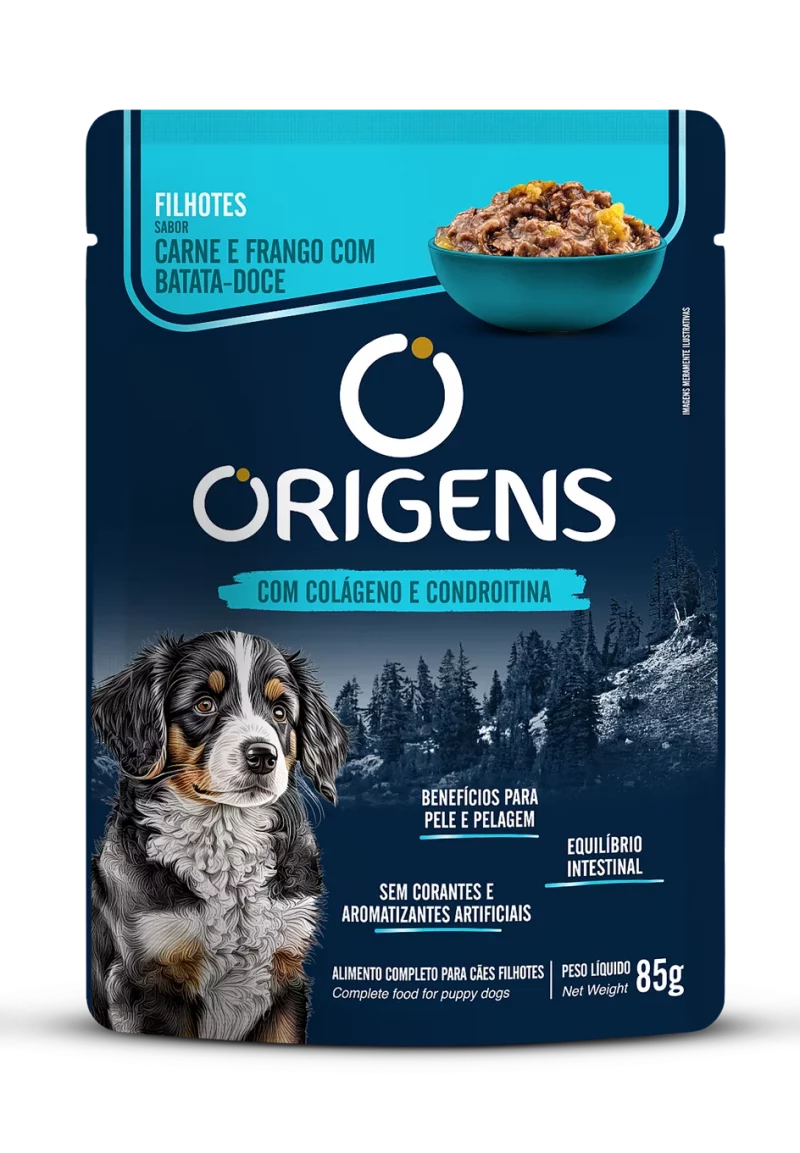 SACHE ORIGENS CÃES FILHOTES CARNE 85G